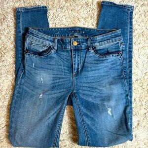 White House Black Market "The Skinny" Jeans, Lightly Distressed, Size 2